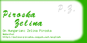 piroska zelina business card